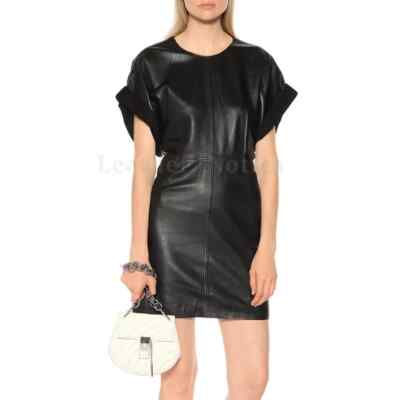 Black Women's Real Lambskin Leather Dress Stylish Designer Handmade Casual Party | eBay Black Women's Real Lambskin Leather Dress Stylish Designer Handmade Casual Party | eBay