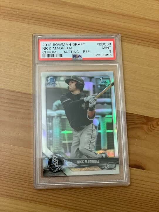 2018 1st Bowman Draft Chrome Refractor Nick Madrigal PSA 9