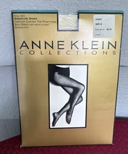 Signature Sheer Contour Control Top Pantyhose Silky Sheer Leg Ivory Sz B 923