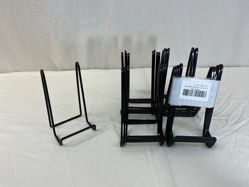 (8) 6 Inch Black Metal Display Stands Plate Holder, Art, Pictures - Picture 2 of 2