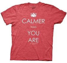 Authentic The Big Lebowski Calmer Than You The Dude Mens Movie Shirt S