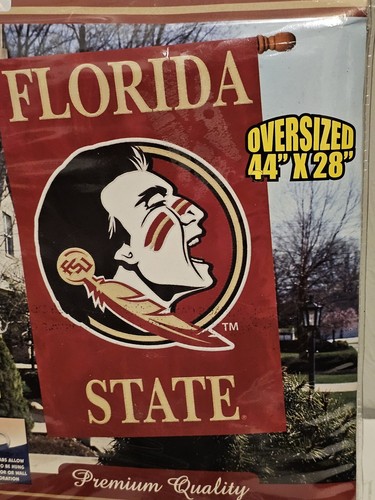 Florida State University Seminoles Applique & Embroidered Flag XLARGE 44" x 28" - Picture 2 of 3