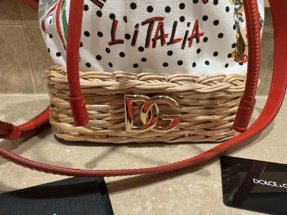 NEW Dolce & Gabbana D&G Secchiello Midollino Italian Wicker