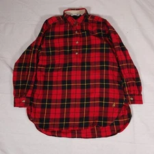 J W Anderson x Uniqlo Pullover Shirt Womens Large Plaid Flannel Tunic Top FLAWS