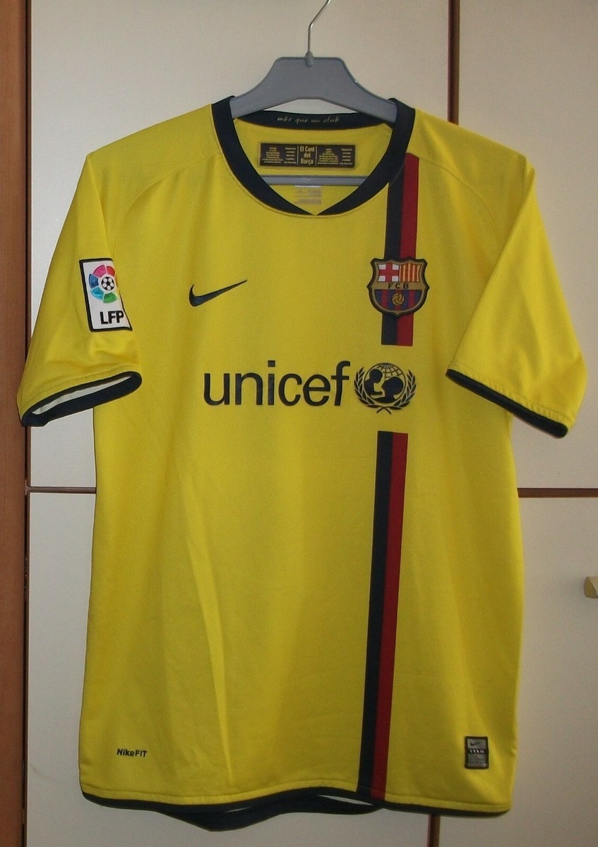 FC BARCELONA 2008-2009 AWAY FOOTBALL SHIRT JERSEY CAMISETA NIKE