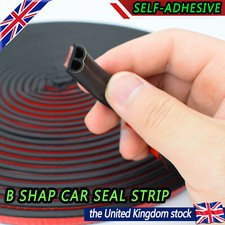 5m B Shape Protector Car Seal Strip Weatherstrip Hollow Hood Trunk Door Trim UK