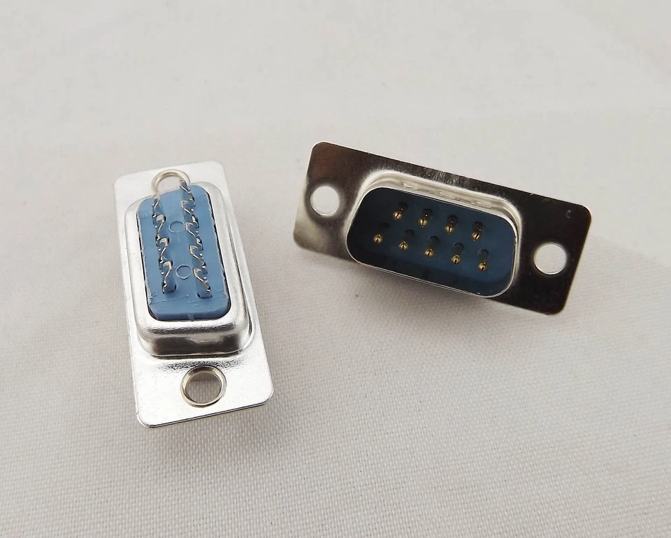 50x D-SUB DB9 9 Pin Male Plug PCB RS232 Serial Solder Connector Socket PC Use - Image 2 of 4