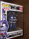 Five Nights at Freddy's Nightmare Bonnie Funko Pop #215. Damaged box.