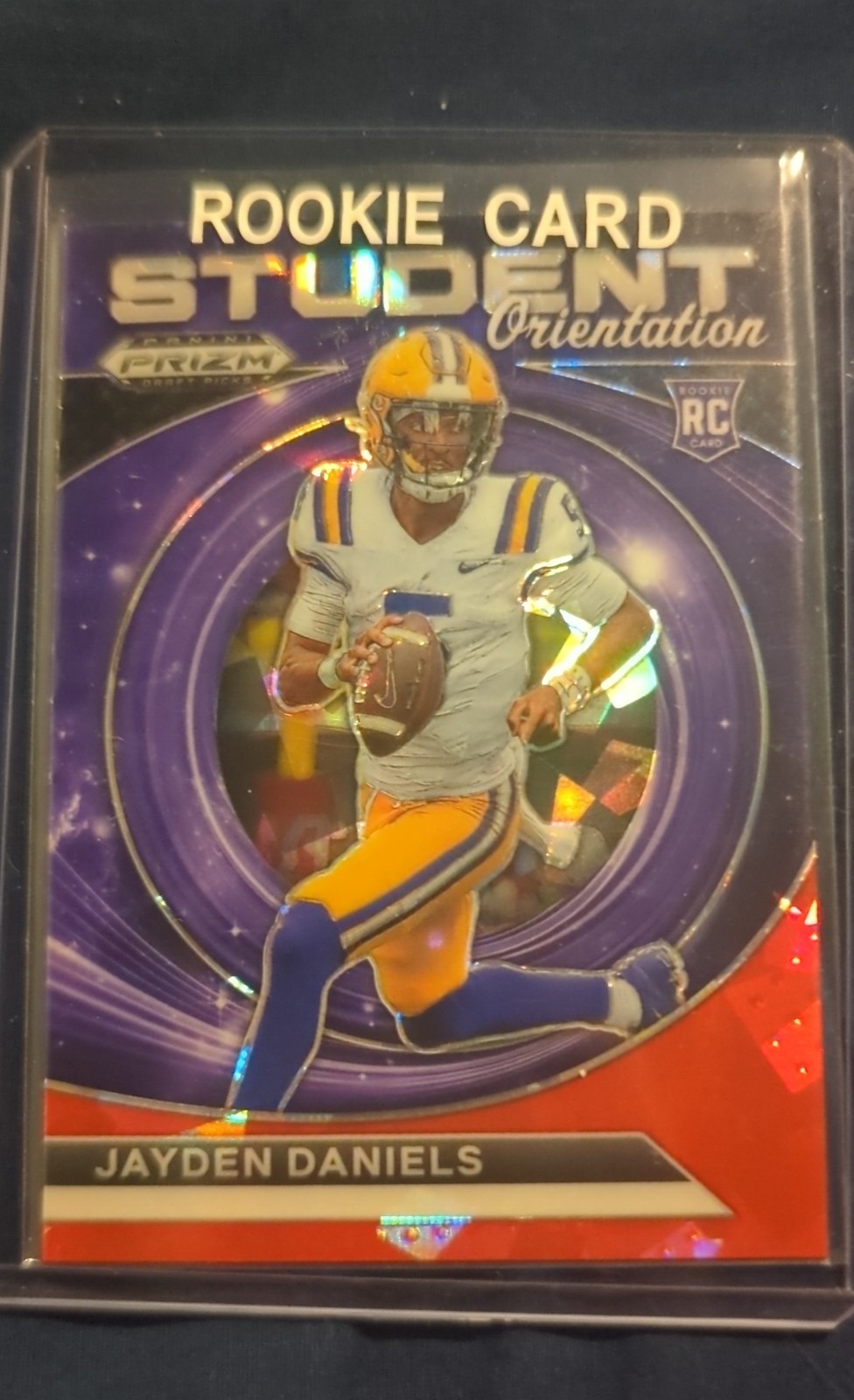 2024 Prizm Draft Picks - Student Orientation Jayden Daniels #SO-JD Red Ice (RC)