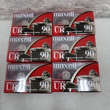 6 Maxwell UR 90 Minute Blank Audio Cassette Tapes Normal  High Bias New Sealed