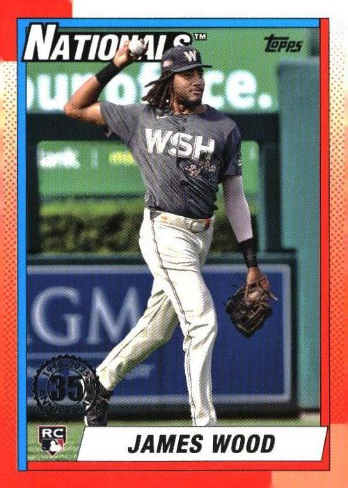 2025 Topps #T90-39 James Wood 1990 Topps Baseball 35th Anniversary
