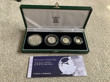 Royal Mint 2005 Silver Proof  Britannia Four Coin Set with COA