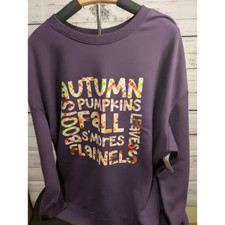 Fall Sweatshirt, Autumn, Seasonal, Purple, Womens Sweatshirt NEW