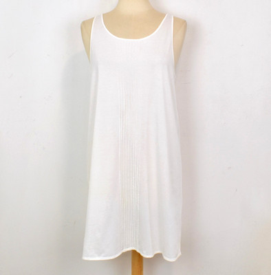 HANRO Switzerland Mercerized Cotton Pintuck Nightgown L EUC