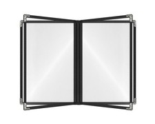 5PCS Menu Covers, Menu Covers 8.5 X 11 Inch, Menu Holder 4 Page 8 View, Resta...