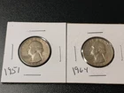 1951 And 1964 Silver Quarters 90%
