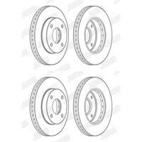 2X Jurid Bremsscheiben Vorne 257Mm BelÜFtet Passend FÜR Mitsubishi Lancer