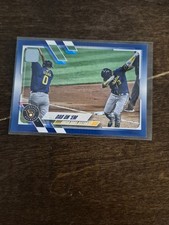 2021 Topps Milwaukee Brewers Dab On 'Em Orlando Arcia Royal Blue