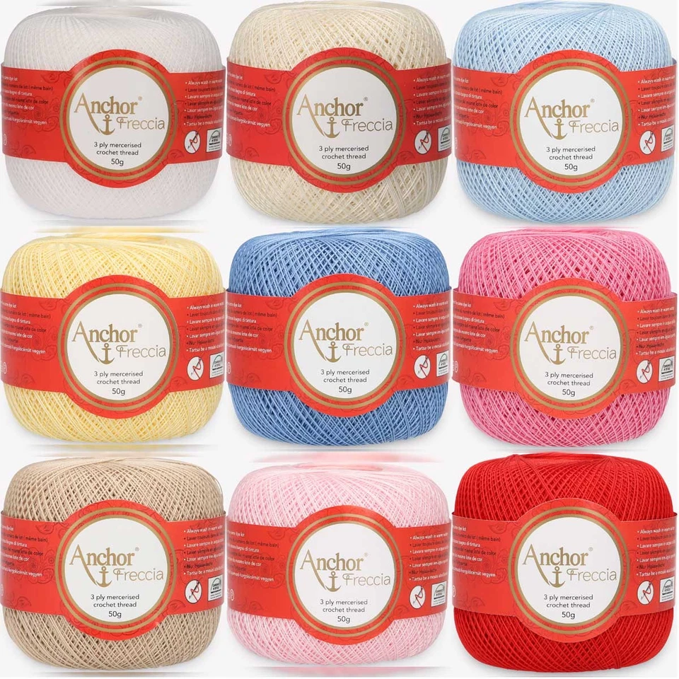 Anchor Freccia 20 - Filato di cotone fine per lavori di pizzo e uncinetto