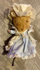 Vintage Eden Plush Beatrix Potter LADY MOUSE Stuffed animal 11 dress,cloak ,hat
