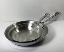 Emeril Pro-Clad Tri-Ply Stainless Steel 8in 10in Fry Pan Saute Omelet Skillet