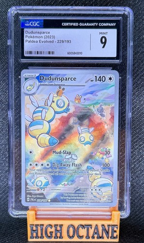 Dudunsparce 229/193 Sv02: Paldea Evolved Holo Pokemon Tcg CGC Mint 9 - Picture 1 of 2