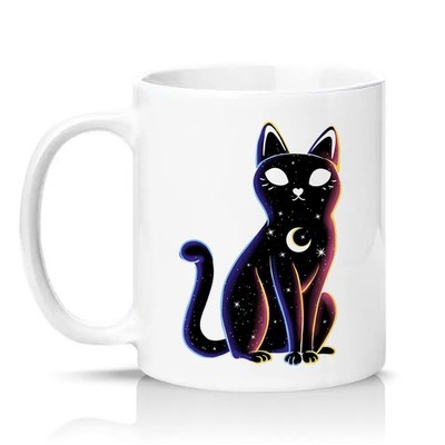 Galaxy Space Cat Unisex 11 Unzen Keramiktasse Himmlische Katzenliebhaber Geschenk für Sie & Ihn