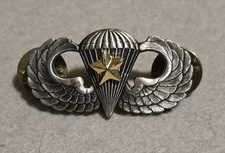 Basic Airborne Wings with 1 Gold Combat Jump Star - CB - I.I.C.