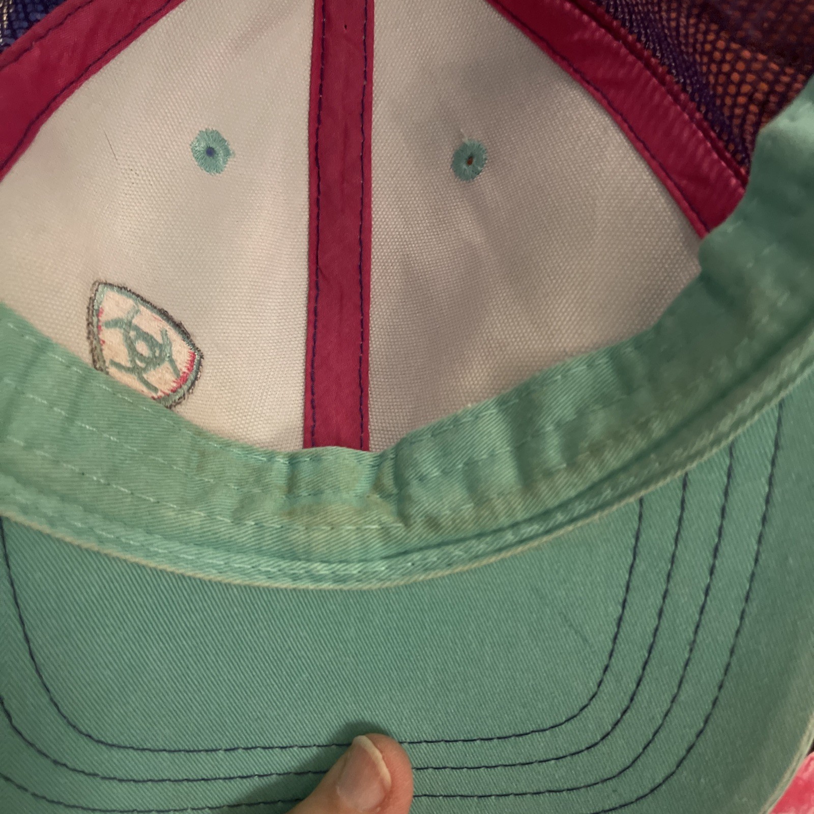 Ariat Baseball Cap Snapback Hat Mesh Back Colorfu… - image 8