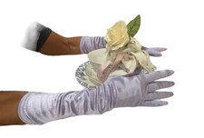 Lilac NWT Satin Gloves Sweet Intimate, And Playful     NWT