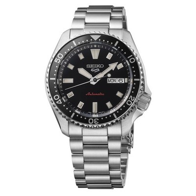 Seiko 5 Sports SRPL85 42.5mm Black Dial Automatic Men Watch SKX Stainless Steel