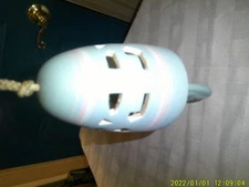 PORCELAIN BELL SHAPED WIND CHIME PASTEL COLORS INDIAN LOOK PATTERNS