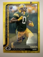 2025 Topps Chrome Football - #RA-MGO Mathew Golden - Yellow Parallel Auto /275