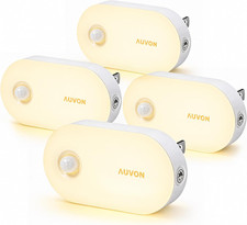 Plug In Night Light 4 Pack 1-120 Lumen Motion Sensor Dusk to Dawn Nightlight