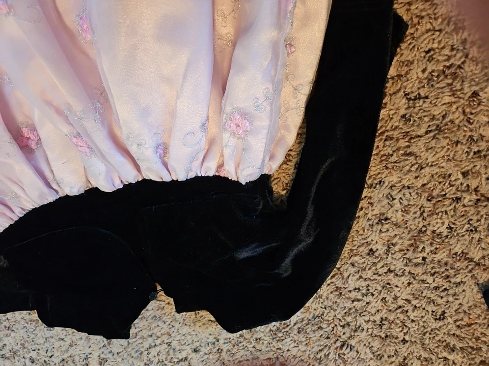 Vestido de fiesta Wonder Kids rosa y negro de terciopelo talla 18 meses     (bxC) Foto 2 de 4