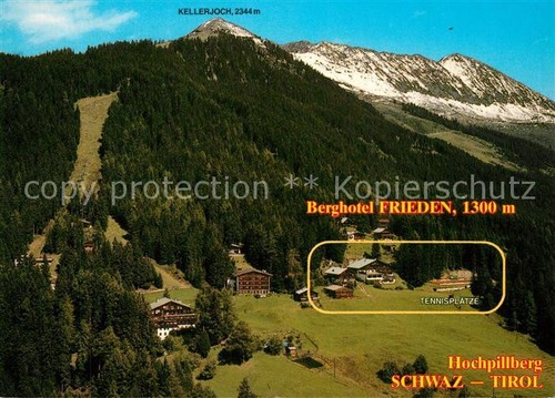 Schwaz Tirol Berghotel Frieden Hochpillberg Kellerjoch Alpen Fliegeraufnahme - Bild 1 von 2