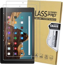 2-Pack Tempered Glass Screen Protector for Fire HD 10 Tablet 10.1"