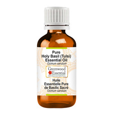 Greenwood Essential Holy Basil Essential Oil Ocimum Sanctum Pure Non-Sticky