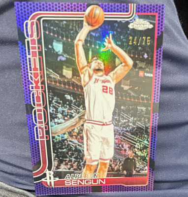 Topps Chrome Rookies Alperen Sengun Houston Rockets Purple 24/75