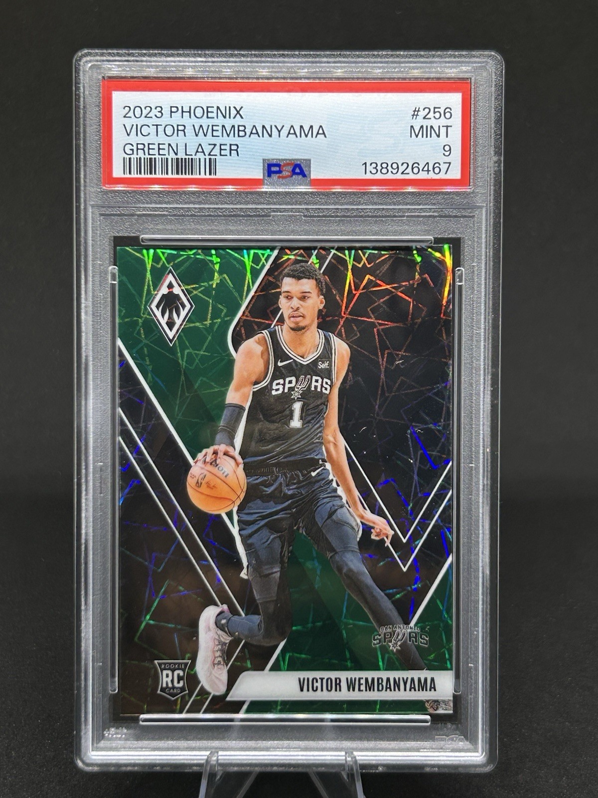 victor wembanyama 2023 Phoenix Green Lazer #256 28/175 RC
