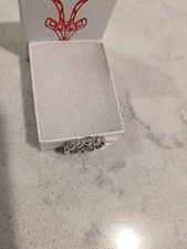 NEW Eternity Band Ring White Topaz Hearts Size 5