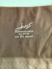 Vintage Hanes Seamless Reinforced Heel And Toe Flat Knit 2 Pairs