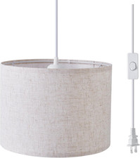 Plug in Pendant Light, 15 FT Hanging Lamp with Plug in Cord, On/Off Switch, Pend