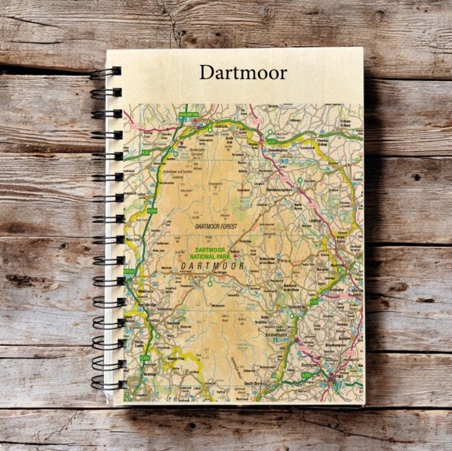 OS Map Wooden Lined Notebook - Dartmoor National Park (Notebook / blank book)