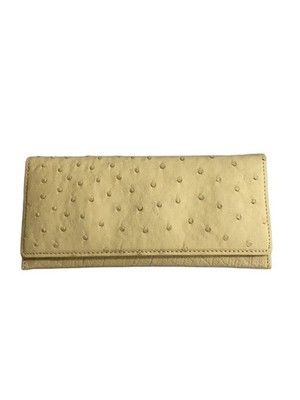 Louis Feraud Women's Leather Long Wallet BEG - Sticky interior of coin purse