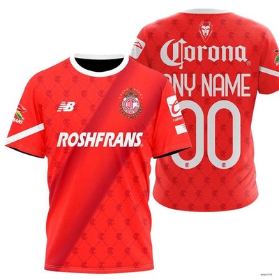 Personalized Name & Number LIGA MX Deportivo Toluca Gift For Fan - All Size