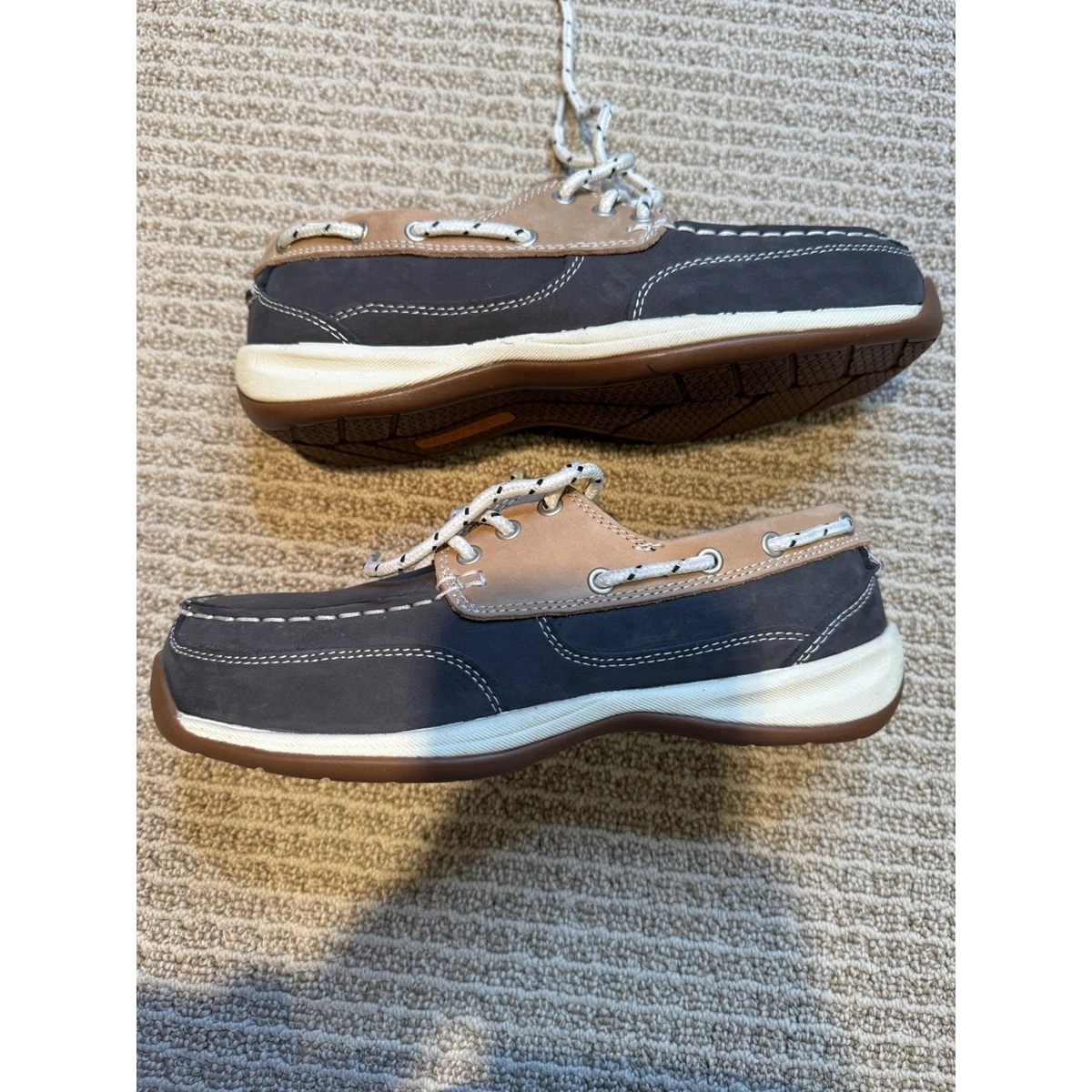 Rockport Womens Slip On Shoes Taupe Suede Leather Perforated Comfort Casual Size Rockport Women main image 2