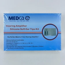 MEDCA Hearing Amplifier Silicone Soft Ear Tips Kit 39 Pieces NEW SEALED