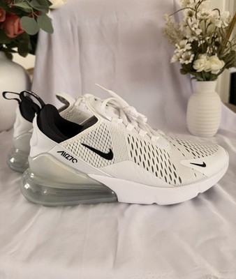 Nike Air Max 270 Men's Low Top Lace-Up Sneakers White/Black/Gray AH8050-100