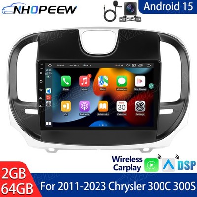 64GB Android 15 For 2011-2023 Chrysler 300C 300S Carplay Car Stereo Radio GPS BT